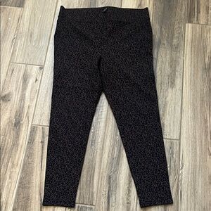 LOFT Brown Leopard Print Ponte Leggings